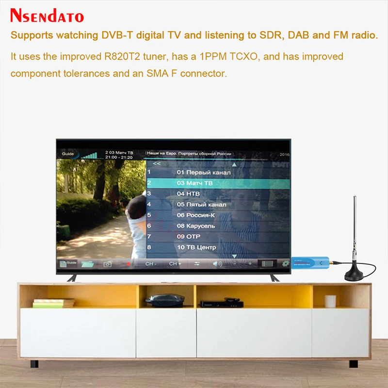 جهاز استقبال تلفزيوني رقمي مع هوائي - الصورة 4