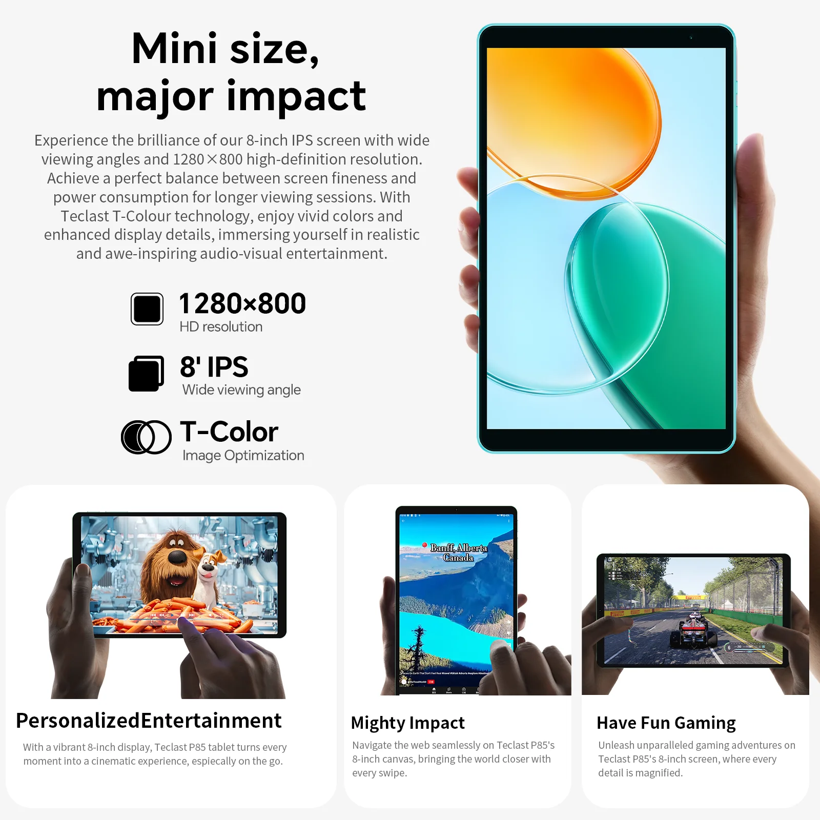 تابلت تيكلاست P85 أندرويد 15 8 بوصة IPS 3 + 6GB RAM 64GB ROM A333 5 - الصورة 3