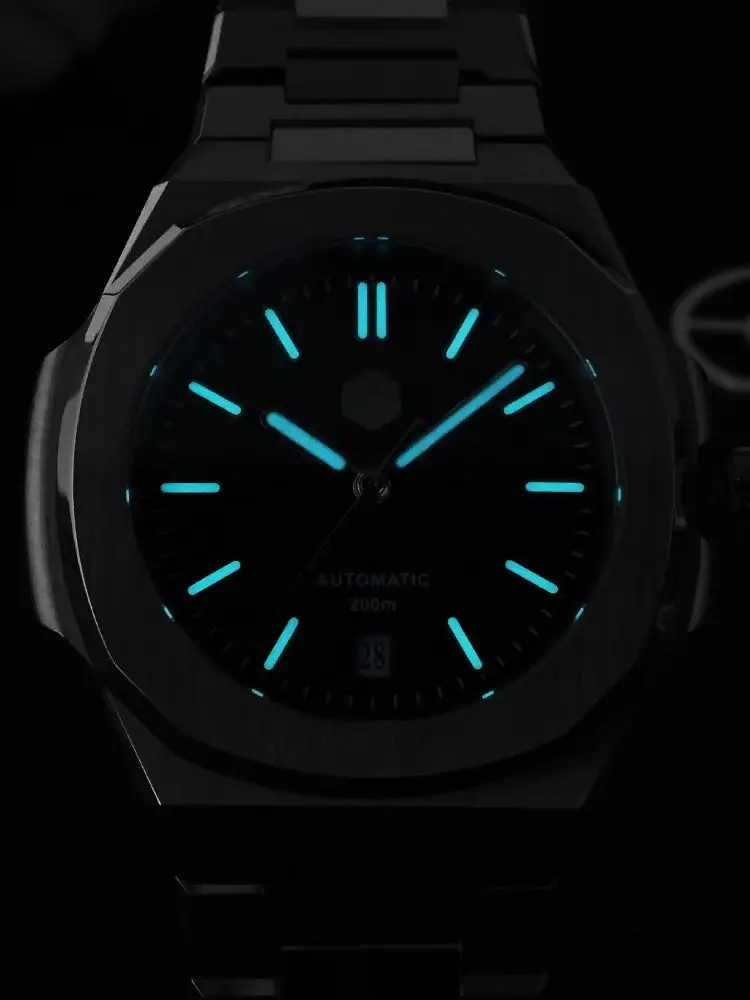 ساعة معصم للرجال سان مارتن ريترو كلاسيكي 20Bar مضيئة SN0075 - الصورة 6