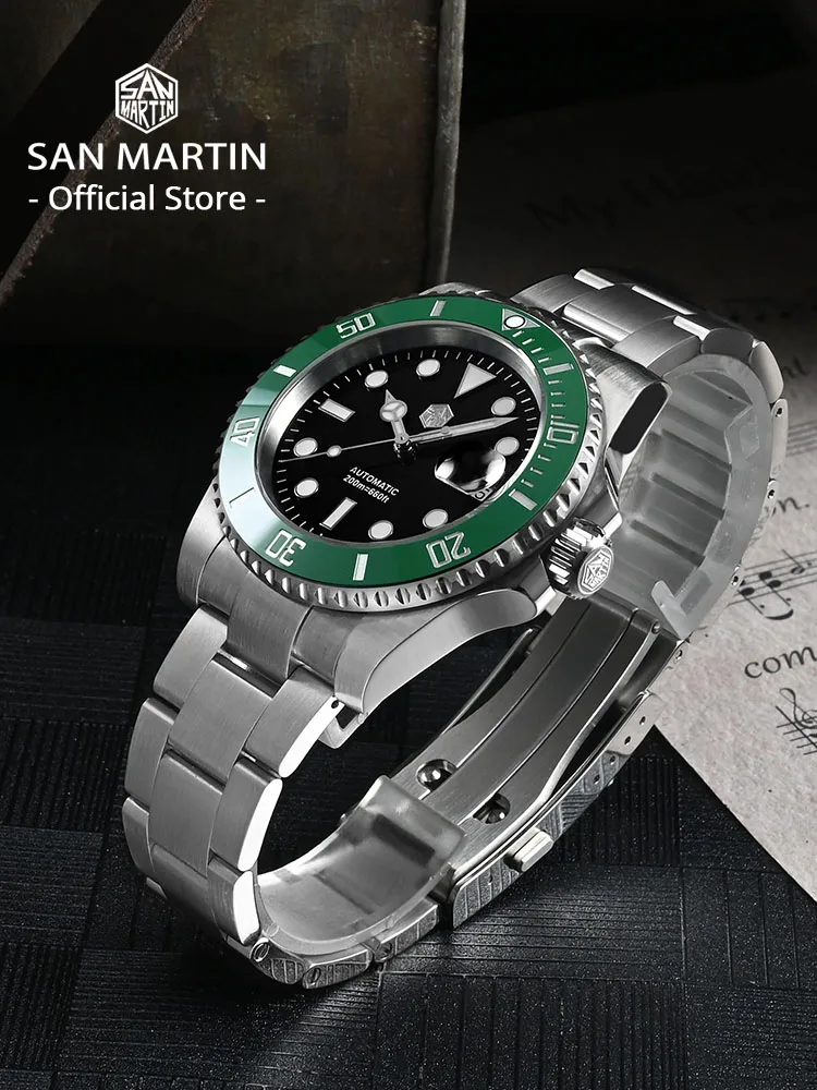 ساعة الرجال الفاخرة سان مارتن 40 مللي متر مقاوم للماء 200 متر SN0017 - الصورة 3