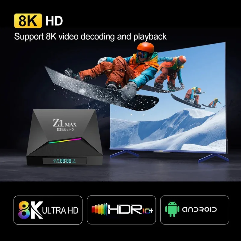 جهاز Z1 Max TV Box (إصدار 2026) يعمل بنظام Android 15 - الصورة 3