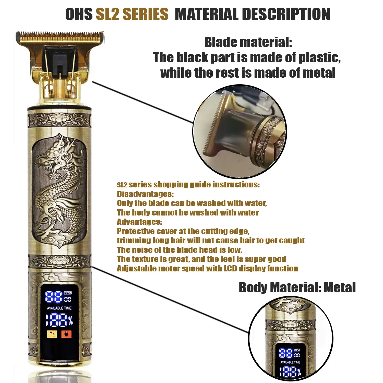 ماكينة حلاقة كهربائية لاسلكية T9 ماكينة تشذيب الشعر للسفر للرجال - الصورة 5