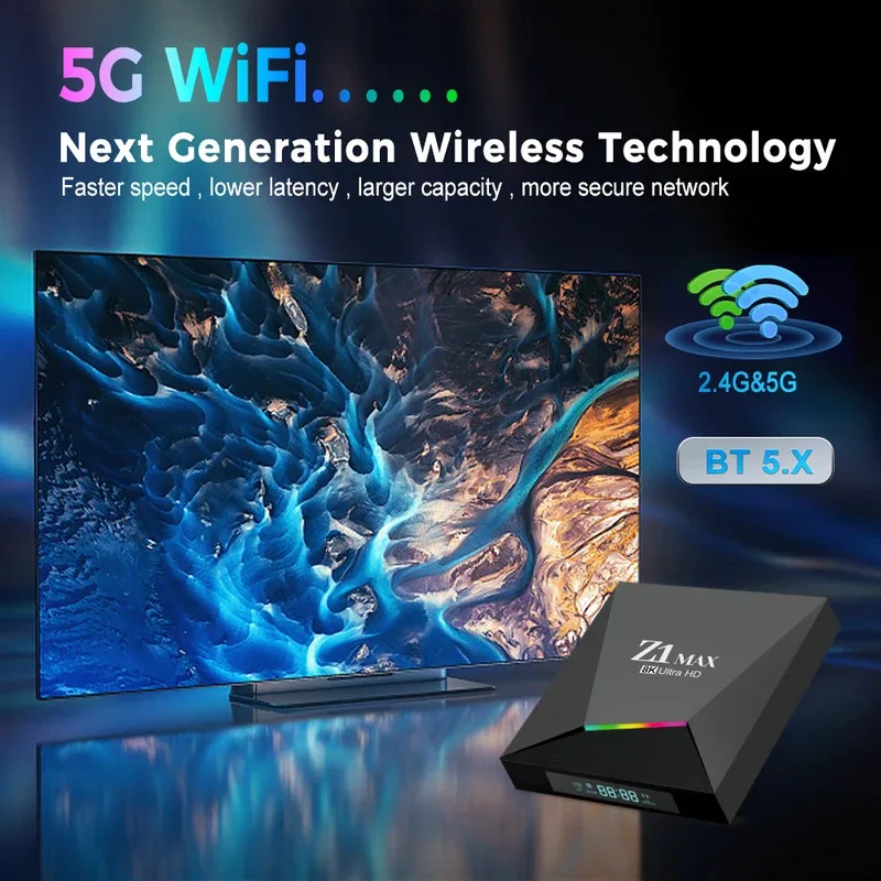 جهاز Z1 Max TV Box (إصدار 2026) يعمل بنظام Android 15 - الصورة 4
