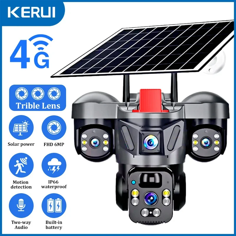 كاميرا KERUI V380 Pro في الهواء الطلق PTZ 6MP WIFI 4G