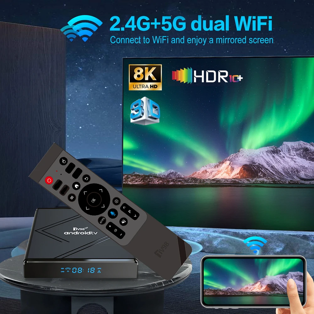 جهاز TV98 ATV Pro Plus Smart TV Box iptv بنظام أندرويد 14 - الصورة 6