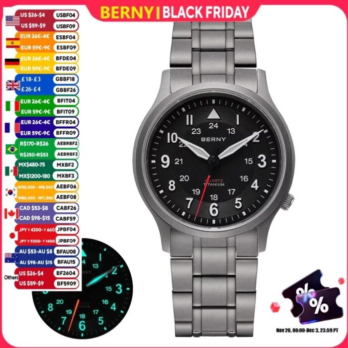 ساعة يد الطيار الميداني VH31 التيتانيوم