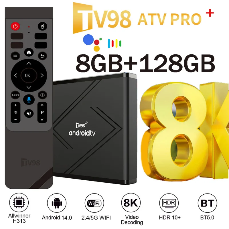 جهاز TV98 ATV Pro Plus يعد أحدث إصدار من مشغلات الوسائط (TV Box) لعام 2025، وهو مصمم لتحويل أجهزة التلفزيون العادية إلى أجهزة ذكية تدعم أحدث التقنيات.