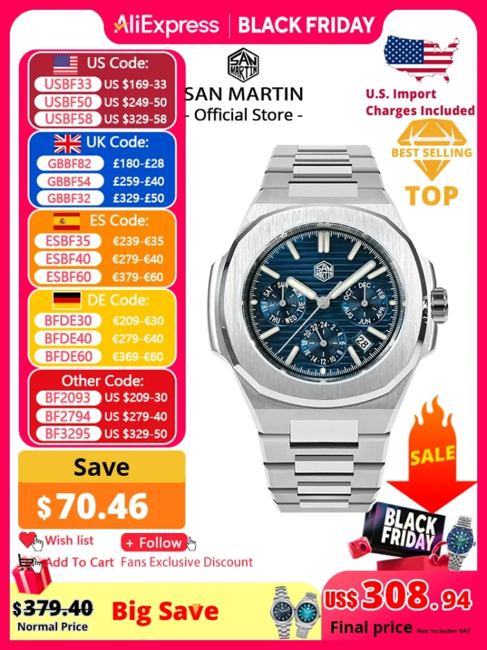 ساعة سان مارتن 43 مللي